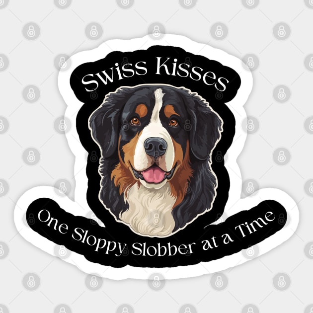 Greater Swiss Mountain Dog-Swiss Kisses Sticker by jlee